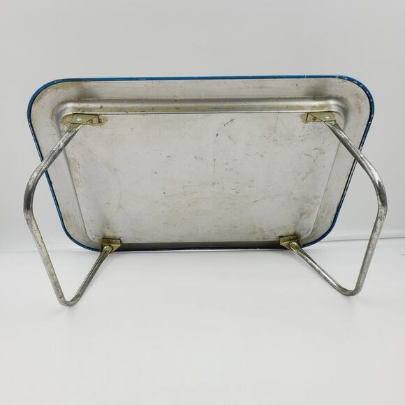 Children's TV Tray Bozo the Clown on TV w/ Folding Legs, Vintage 1960's Tin - Picture 7 of 10